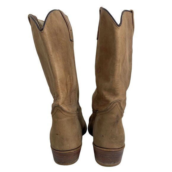 VTG Dingo Acme Tan Leather Cowboy Western Boots 5119 SZ 11D USA Made - Picture 3 of 8